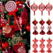 Electroplated Red Candy Lollipop Christmas Ornaments – Set of 6 Festive Tree Pendants for 2024 Holiday Décor - Gear Elevation