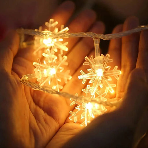 Enchanting LED Christmas Snowflake String Lights – USB/Battery - Powered Fairy Lights for Christmas Tree & New Year Bedroom Décor - Gear Elevation