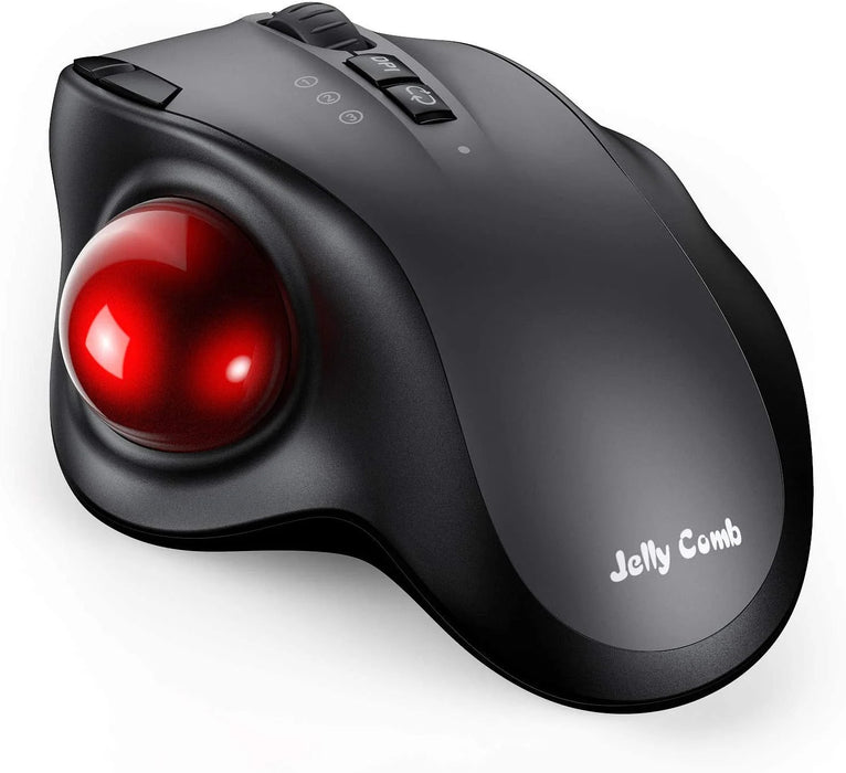 Ergonomic 2.4G Wireless Trackball Mouse – Precision Vertical Laser Mouse with 2400 DPI & Protective Hard Case for Laptop/Desktop - Gear Elevation