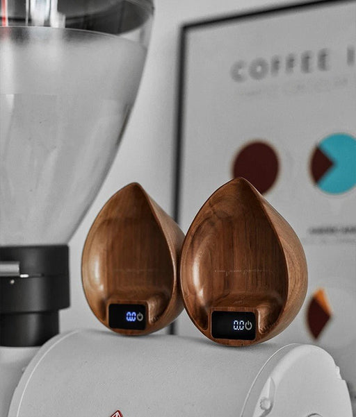 Espresso LED Scale with Walnut Bean Tray - Accurate Scale for Coffee Connoisseurs - Gear Elevation