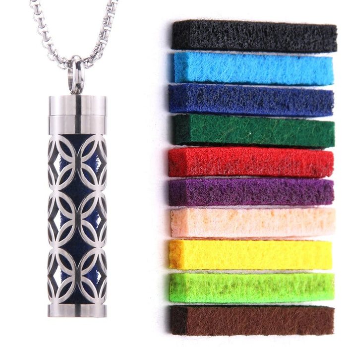 Essential Oil Diffuser Necklace – Stylish Aromatherapy Pendant with Stainless Steel Open Locket for Long - Lasting Scent - Gear Elevation