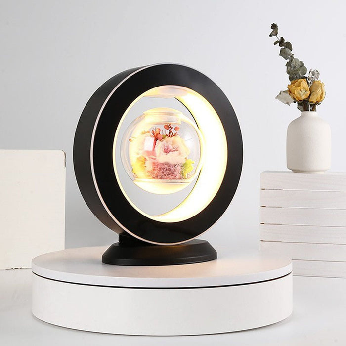 Eternal Life Flower with Magnetic Levitation - 3D Immortal Flower LED Electronic Anti - gravity Night Light - Gear Elevation