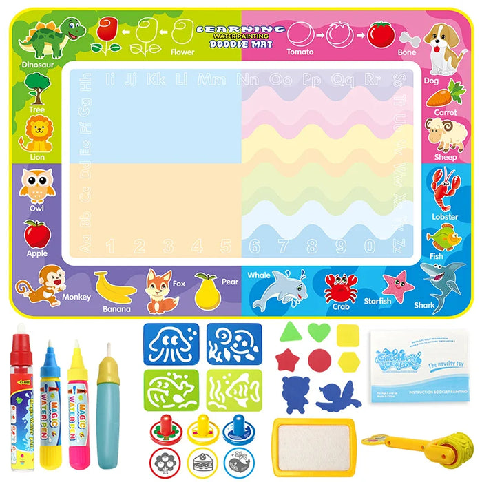 Coolplay Magic Water Drawing Mat – Montessori Educational Doodle Board with Magic Pens for Creative Kids' Fun and Learning