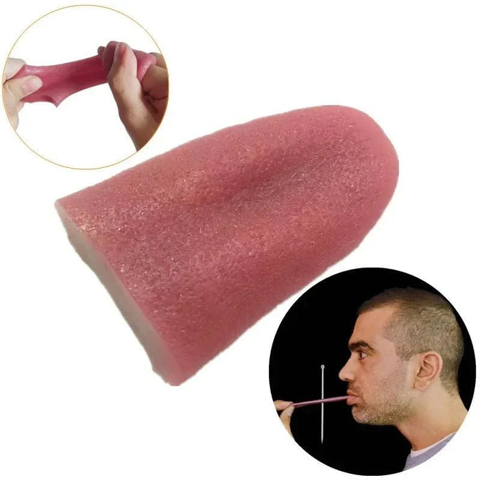 Fake Tongue Magic Trick Joke Prank - Halloween Harmless Realistic Fake Tongue for Boys & Girls Carnival Halloween Party Decoration - Gear Elevation