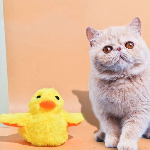 Flapping Duck Cat Toys - Interactive Electric Bird Toys, Washable Cat Plush Toys with Vibration Sensor - Gear Elevation