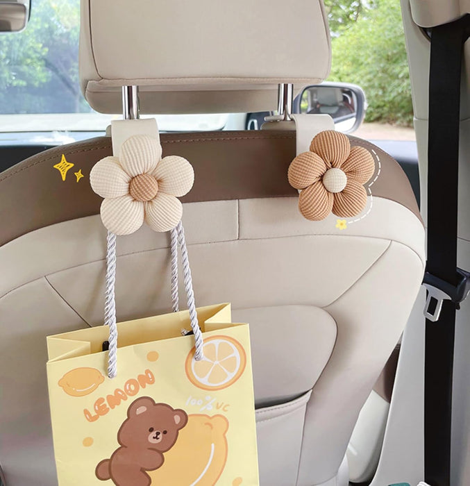 Floral Car Seat Hooks – Chic & Stylish Backseat Accessories for Hanging Bags, Clothes & More - Gear Elevation