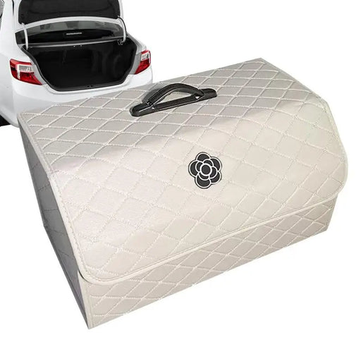 Foldable PU Leather Car Trunk Organizer – Foldable, Large - Capacity Storage Box for a Tidy & Clutter - Free Ride - Gear Elevation