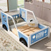 Full Size Classic Car - Shaped Platform Bed with Wheels - Gear Elevation