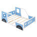 Full Size Classic Car - Shaped Platform Bed with Wheels - Gear Elevation