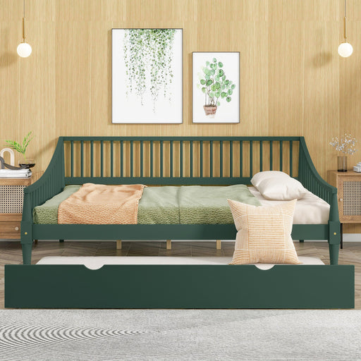 Full Size Daybed with Support Legs and Trundle - Gear Elevation