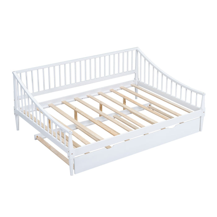Full Size Daybed with Support Legs and Trundle - Gear Elevation