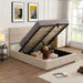 Full Size Upholstered Platform Bed with Underneath Storage - Gear Elevation