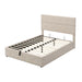 Full Size Upholstered Platform Bed with Underneath Storage - Gear Elevation