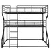 Full XL over Twin XL over Queen Size Triple Bunk Bed with Long and Short Ladder - Gear Elevation