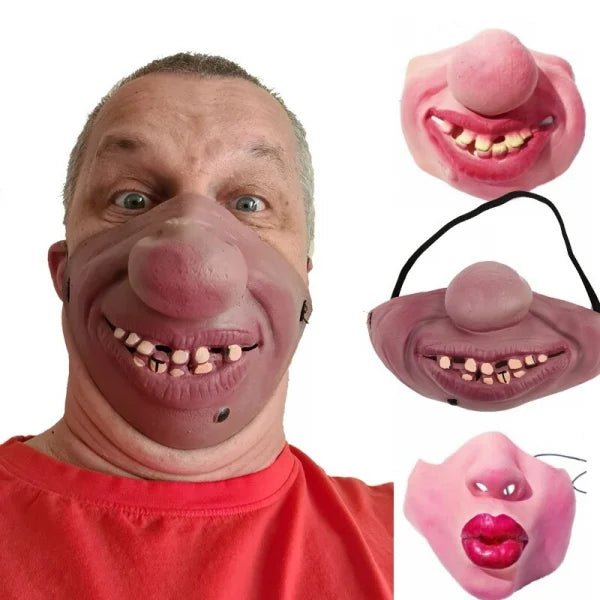 Funny Half Face Horrible Masks - Halloween Cosplay Props - Gear Elevation