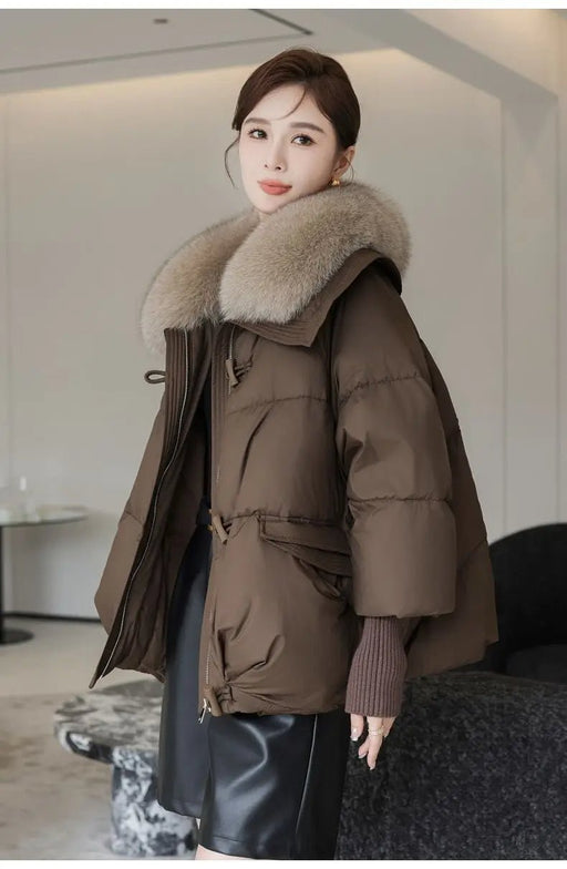 Fur - Collared Hooded Puffer Jacket – Cozy, Stylish Winter Overcoat for Women, Perfect for Chic Comfort and Warmth - Gear Elevation