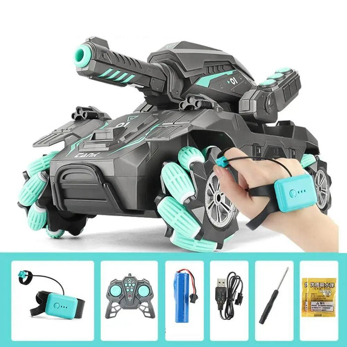 Gesture - Controlled RC Tank - Children's Remote - Control Car with Water Bomb Launcher and Gesture Sensing - Gear Elevation