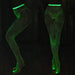 Glow - in - the - Dark Fishnet Stockings - Luminous Hollow Out Pantyhose Tights Stockings - Gear Elevation