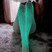 Glow - in - the - Dark Fishnet Stockings - Luminous Hollow Out Pantyhose Tights Stockings - Gear Elevation