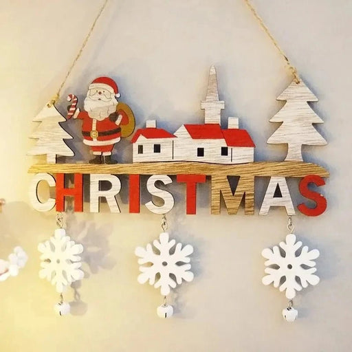 Gnome Santa Claus Wooden Hanging Ornament Signage – Festive Christmas Decoration for Home, Door, and Tree, Perfect for Holiday Cheer - Gear Elevation