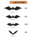 Halloween 3D Black PVC Bat Wall Decals - Scary Halloween Party Decor and Home Props - Gear Elevation