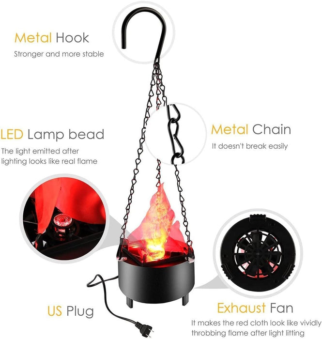 Halloween Bar Hanging Flame Light - Realistic Flame Simulation - Gear Elevation