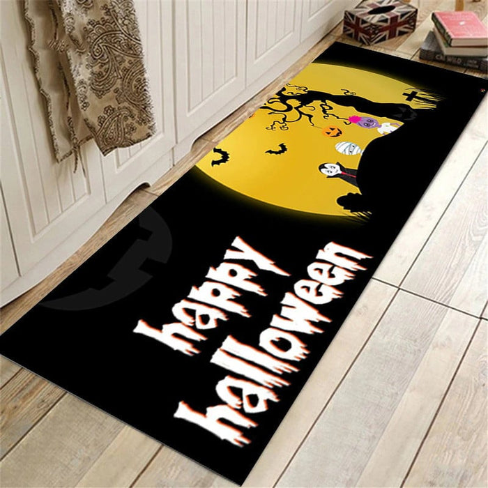 Halloween Bathroom Rug Set - Floor Mat Bathroom Water Absorption Anti - Slip Long Rug - Gear Elevation