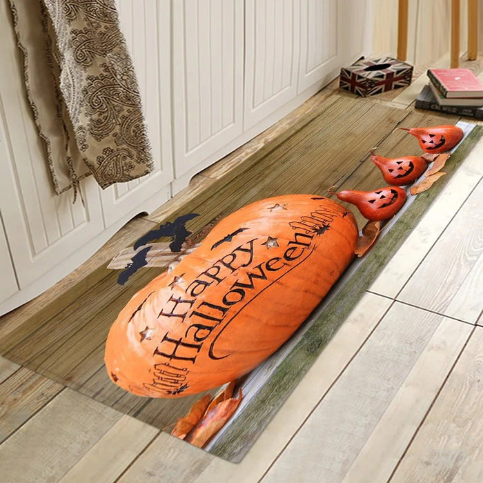 Halloween Bathroom Rug Set - Floor Mat Bathroom Water Absorption Anti - Slip Long Rug - Gear Elevation