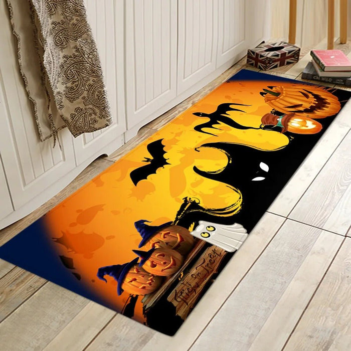 Halloween Bathroom Rug Set - Floor Mat Bathroom Water Absorption Anti - Slip Long Rug - Gear Elevation