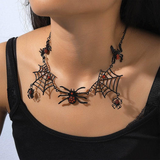 Halloween Creative Spider Necklace - Spider Short Neck Chain Gothic Costume Jewelry for Women - Gear Elevation