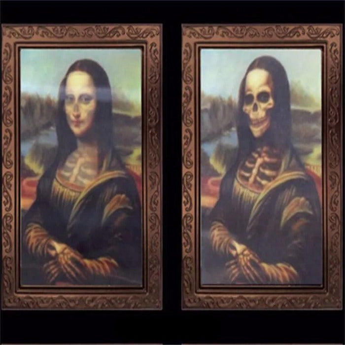 Halloween Decoration 3D Changing Face Moving Picture Frame - Spooky Ghost Portrait Halloween Wall Decoration - Gear Elevation