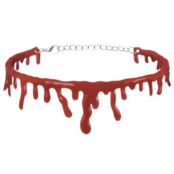 Halloween Decoration Horror Blood Drip Necklace - Fake Blood Vampire Fancy Joker Choker Costume Necklace - Gear Elevation