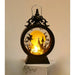 Halloween Decoration Wind Lamp - Retro Round Hand Lantern with Electronic Candle for Atmospheric Decoration - Gear Elevation