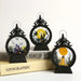 Halloween Decoration Wind Lamp - Retro Round Hand Lantern with Electronic Candle for Atmospheric Decoration - Gear Elevation