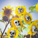 Halloween Decorations Sunflower Skull - Artificial Flowers Horror Scene Decoration Props for Indoor and Outdoor - Gear Elevation