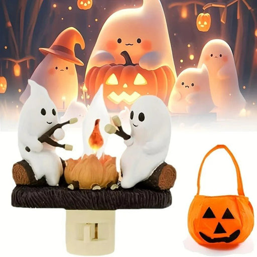 Halloween Ghost Bonfire Night Light - Campfire Flicker Flame Night Light - Gear Elevation