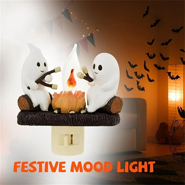 Halloween Ghost Bonfire Night Light - Campfire Flicker Flame Night Light - Gear Elevation