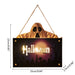 Halloween House Sign Listing Atmosphere Night Light - Wooden Door Hanging Decor - Gear Elevation