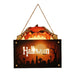 Halloween House Sign Listing Atmosphere Night Light - Wooden Door Hanging Decor - Gear Elevation