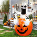 Halloween Inflatable Ghost Holding Pumpkin - Street Signs Decoration, Tricks or Treats, Halloween Festive Party - Gear Elevation