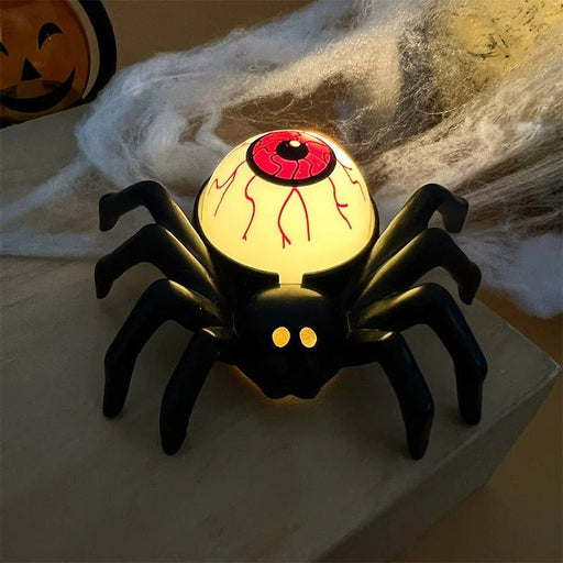 Halloween LED Eyeball Light with Spider Back - Haunted Decor Centerpiece - Gear Elevation