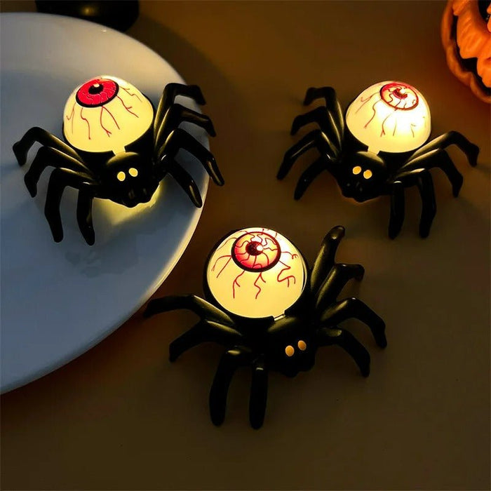 Halloween LED Eyeball Light with Spider Back - Haunted Decor Centerpiece - Gear Elevation