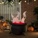 Halloween LED Ghosts in Cauldron Inflatable Decoration - Red Cauldron, Blow Up LED Yard Decor for Garden, Lawn, Party, Holiday - Gear Elevation