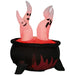 Halloween LED Ghosts in Cauldron Inflatable Decoration - Red Cauldron, Blow Up LED Yard Decor for Garden, Lawn, Party, Holiday - Gear Elevation