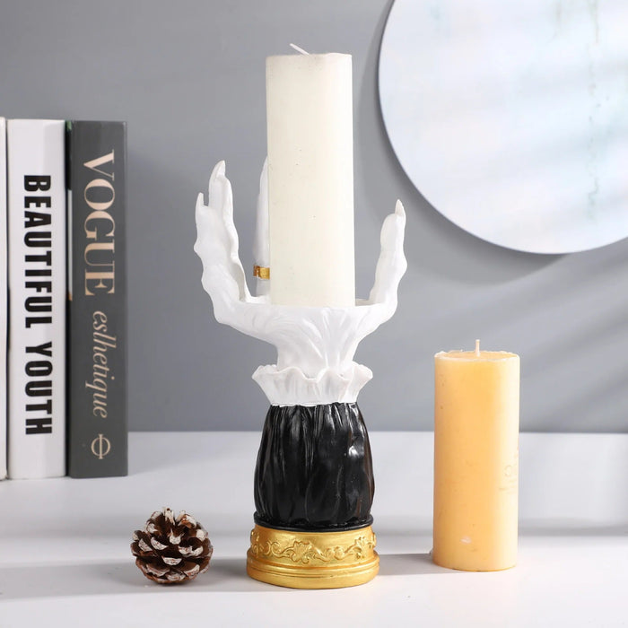 Halloween Palm Tray Candle Holder - Palm Witch Hand Candlestick Halloween Home Party Decorative - Gear Elevation