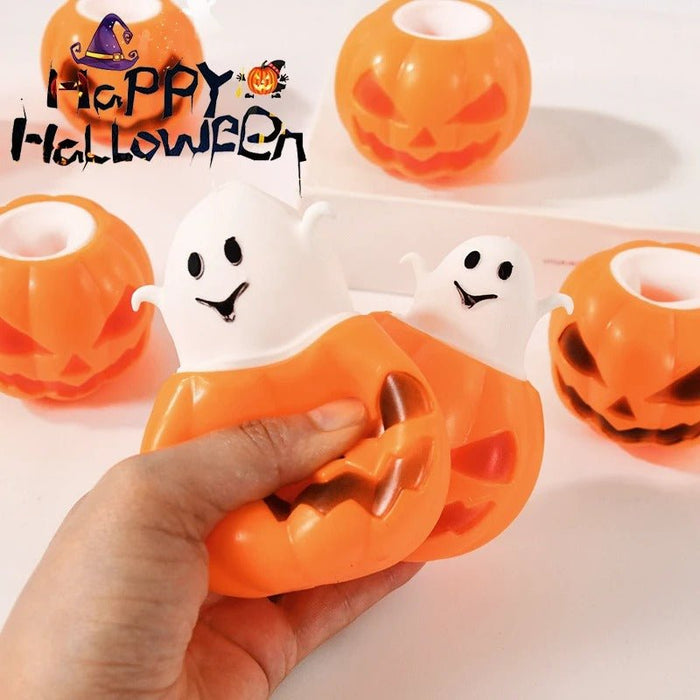 Halloween Pumpkin Ghost Squeeze Toys - Kids Party Favors, Stress Relief Fidget Toys, and Birthday Gifts - Gear Elevation