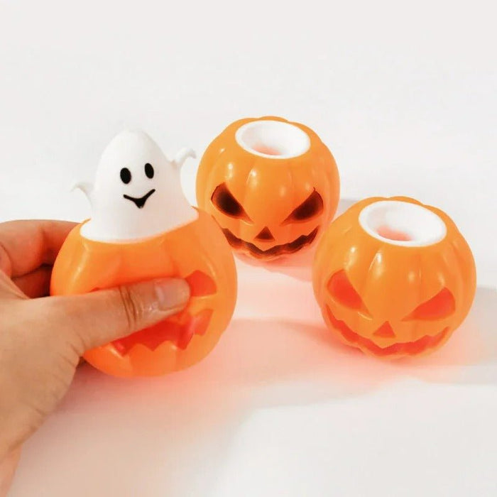 Halloween Pumpkin Ghost Squeeze Toys - Kids Party Favors, Stress Relief Fidget Toys, and Birthday Gifts - Gear Elevation