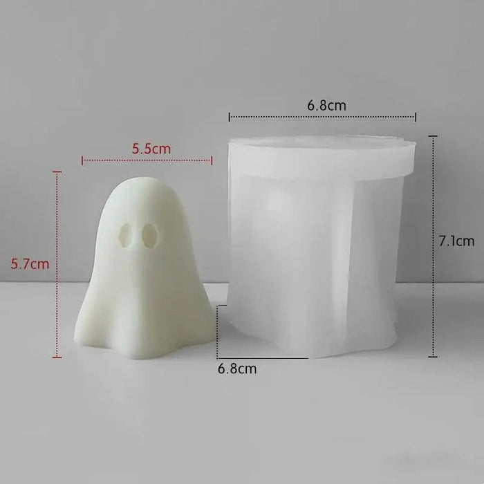 Halloween Silicone Ghost Candle Mold - DIY Ghost Festival Party Fun Scented Candle Resin Ornament Mold for Home Decor - Gear Elevation