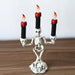 Halloween Skeleton Candlestick - Three Skull Candle Lights Resin Gothic Halloween Props Led Simulation Human Skull Candle Holder - Gear Elevation