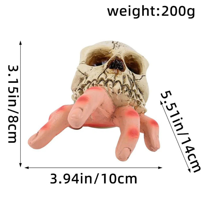 Halloween Skull Simulation Hand - Spooky Horror Garden Resin Ornaments Halloween Skull Hand - Gear Elevation